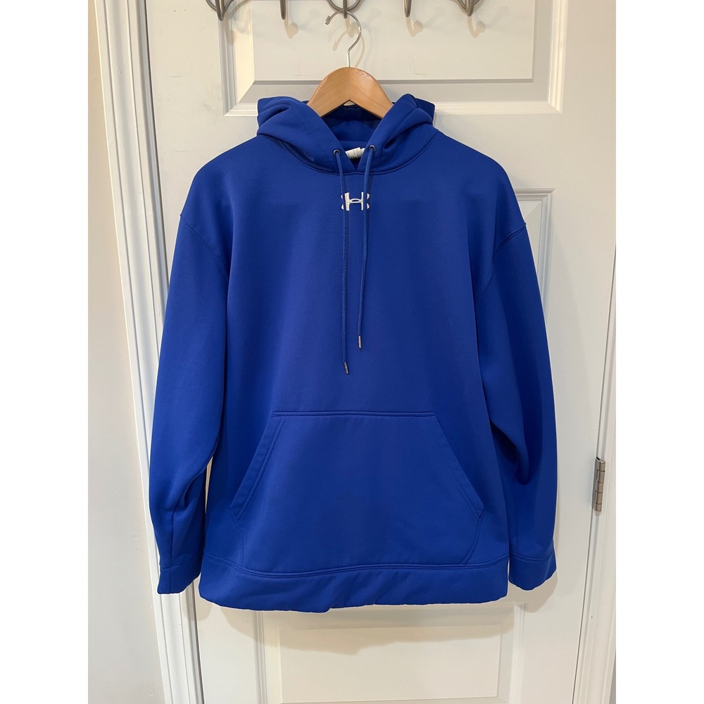 Under‎ Armour Storm Hoodie Mens Medium Royal Blue Loose Fit Pullover Sweatshirt